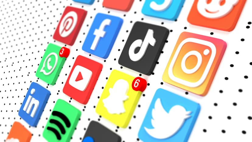 social icons cluster