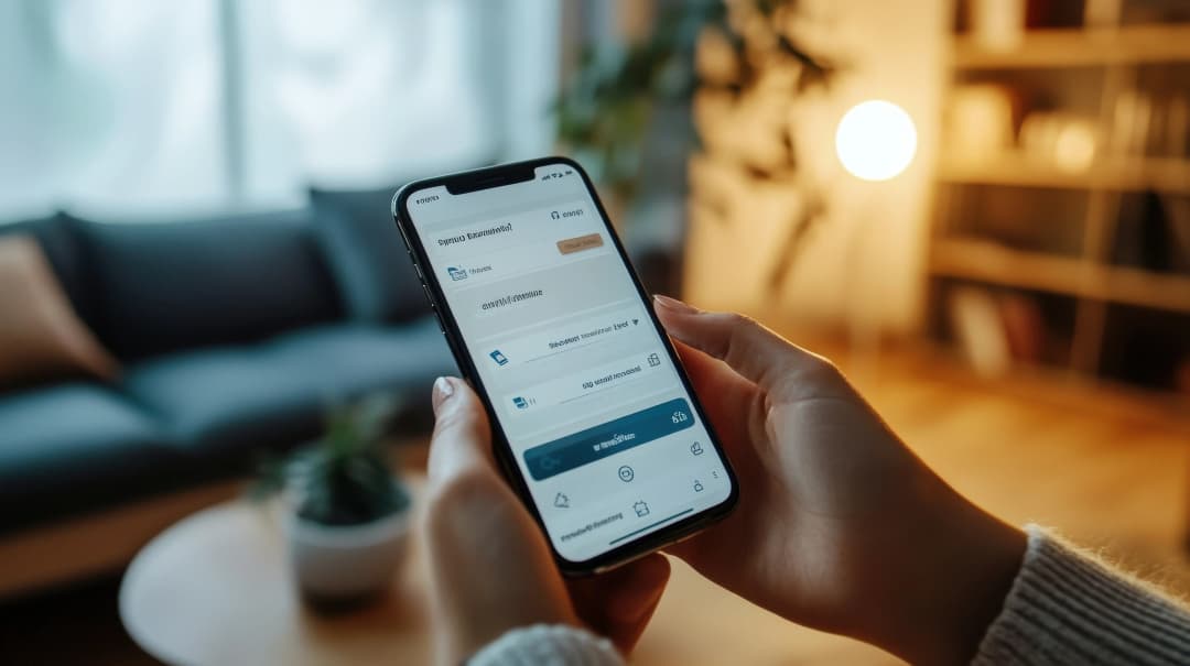 phone showing interface